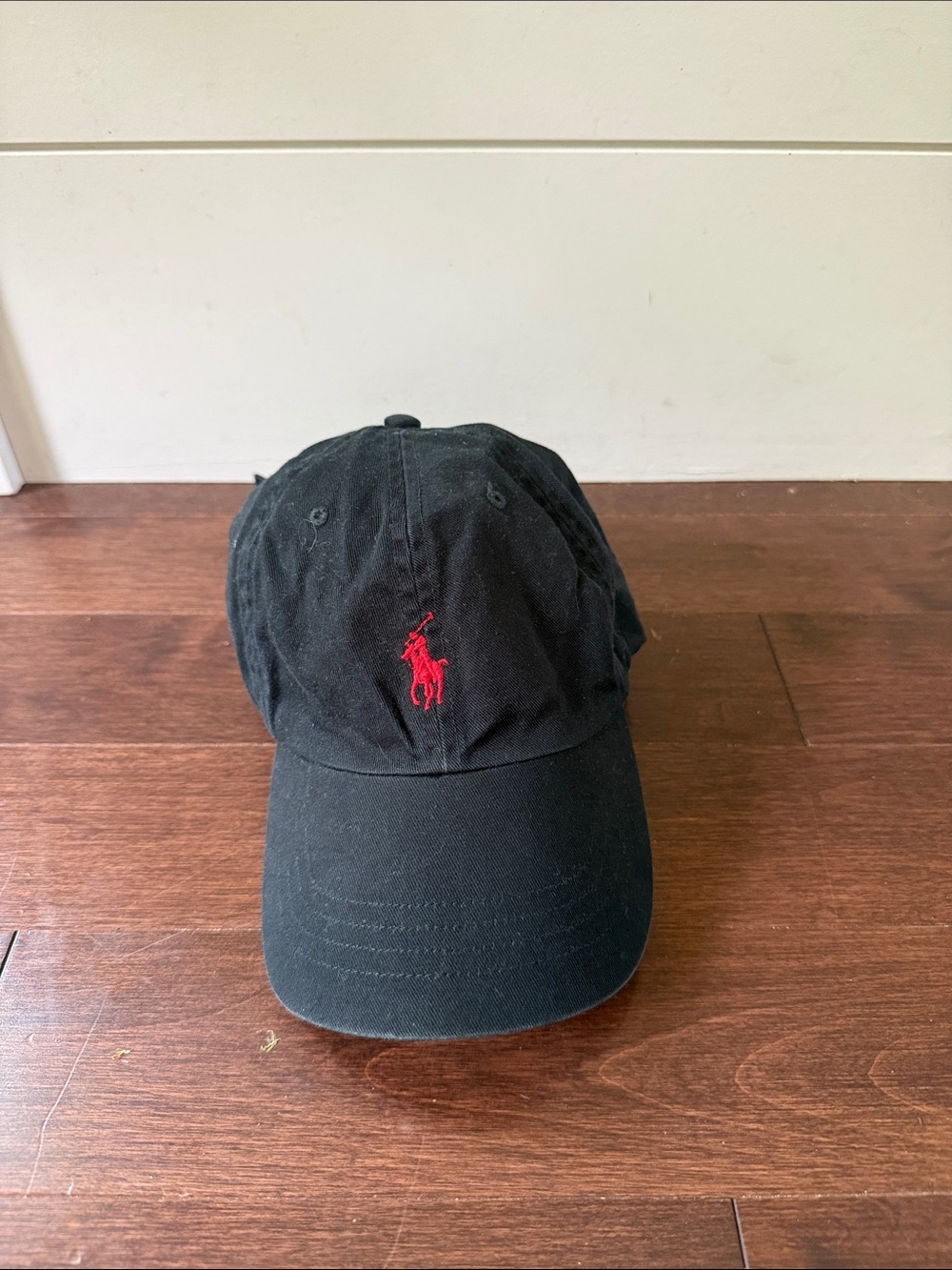 Polo by Ralph Lauren Black Cap with Red Pony Logo
